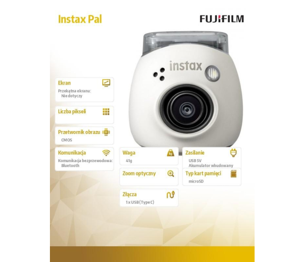 Fujifilm Instax Pal Milky White - 1186489 - zdjęcie 3